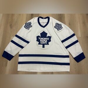 Vintage CCM Toronto Maple Leafs White and Blue Jersey